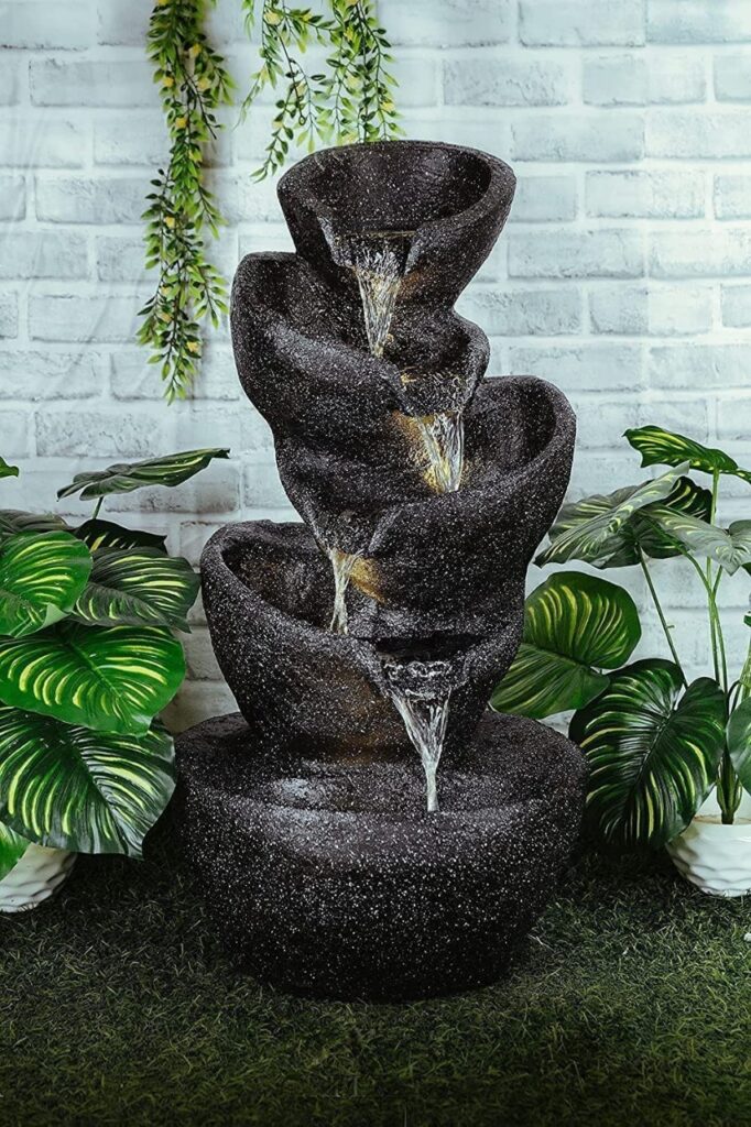 Outdoor Tabletop Fountain With LED Light